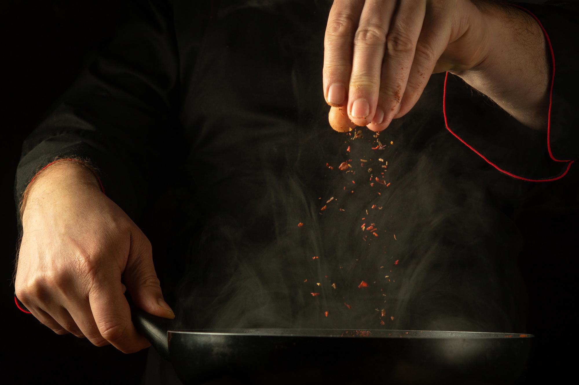 close up of technique with torch