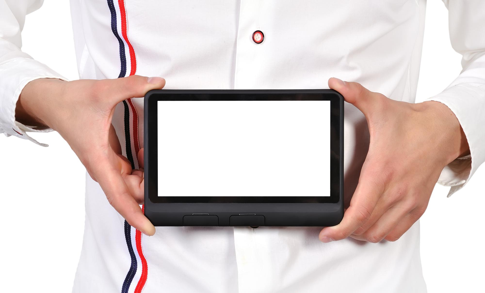Chef using modern kitchen tools